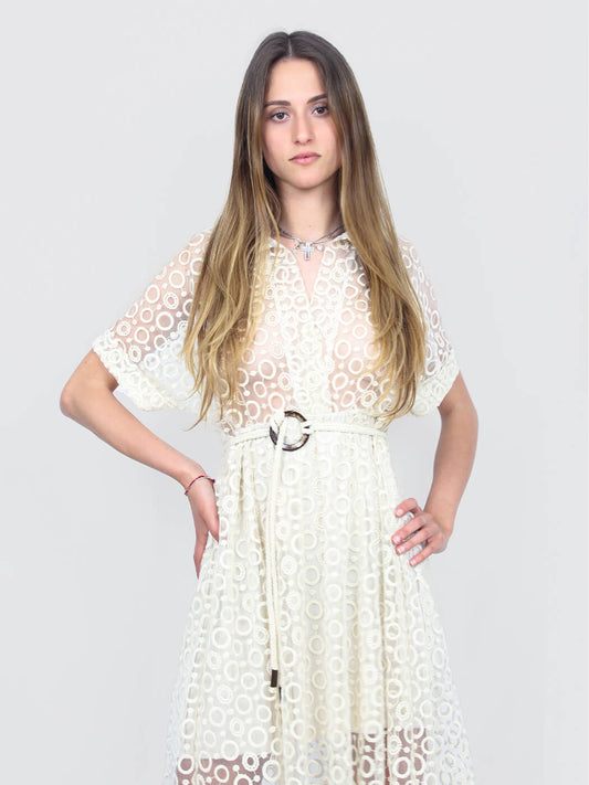 Abito midi semitrasparente