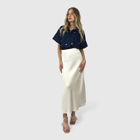 Camicia Donna in Cotone con Applicazioni di Strass