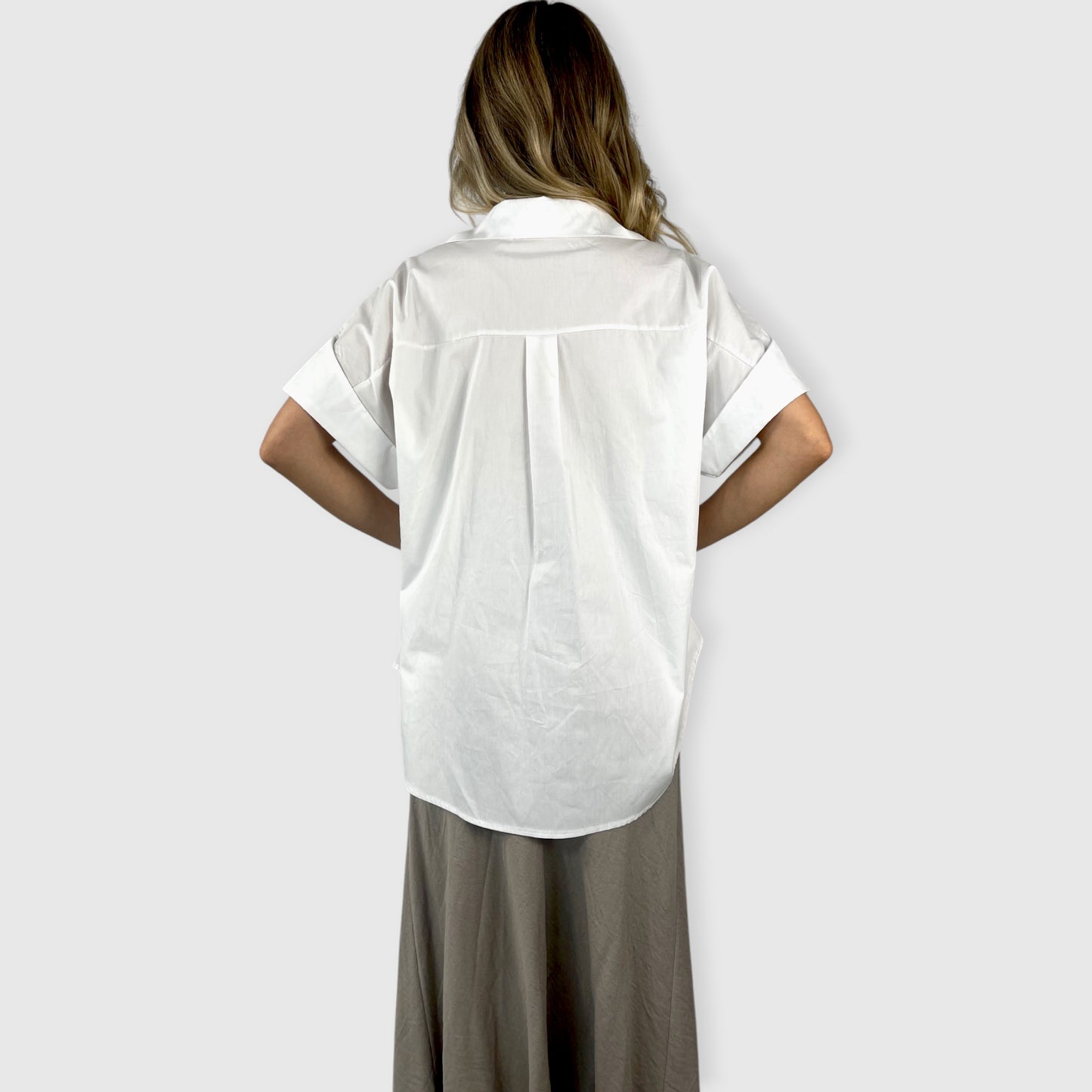 Camicia Donna in Cotone con Applicazioni di Strass