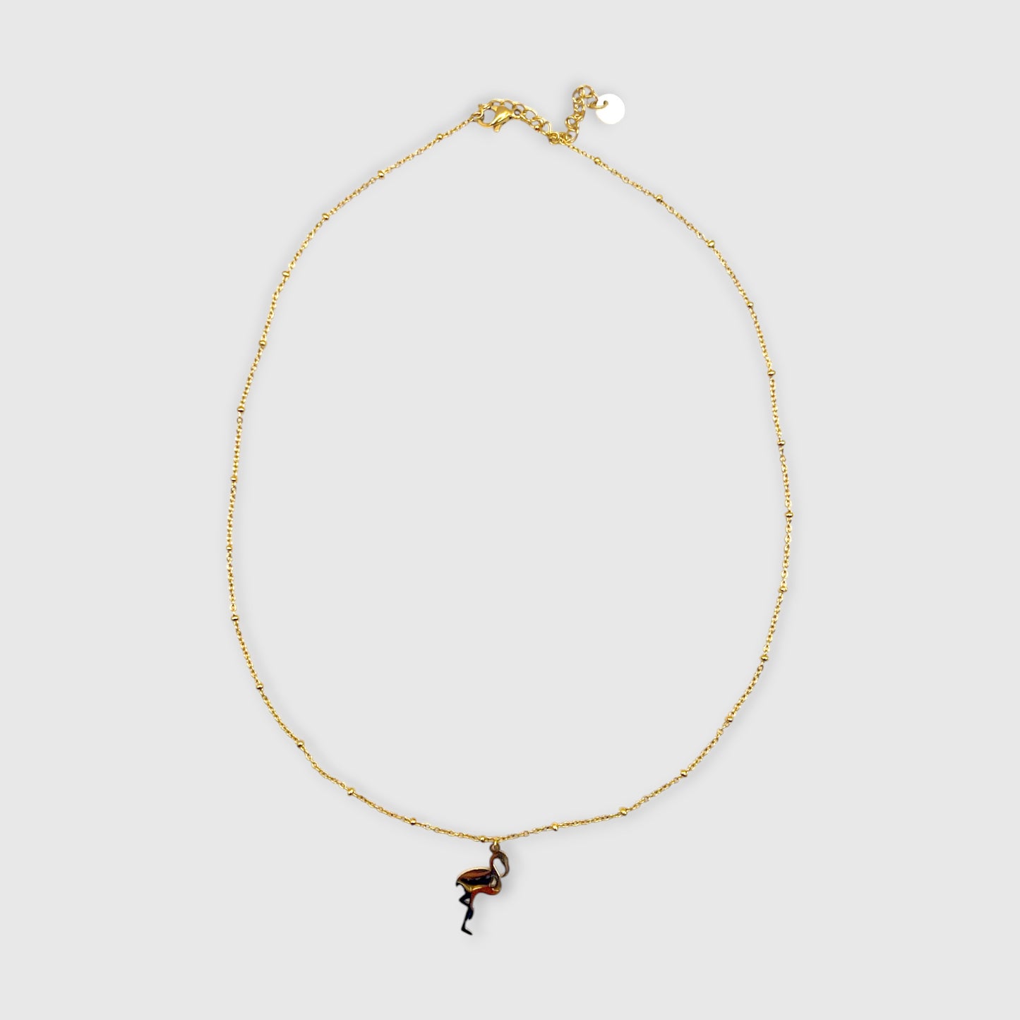 Collana con Ciondolo Fenicottero in Oro