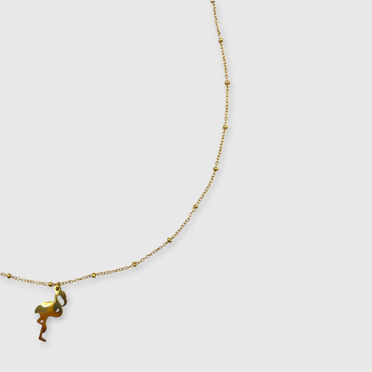 Collana con Ciondolo Fenicottero in Oro