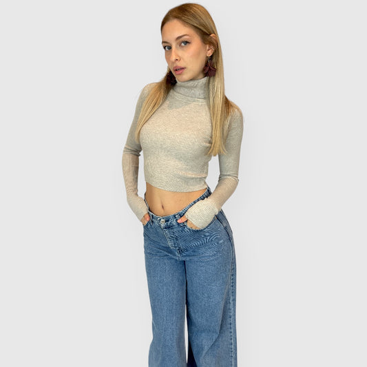 Dolcevita cropped beige