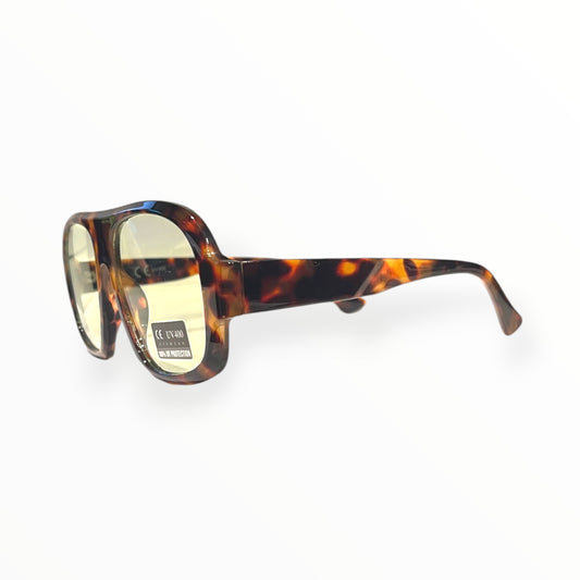 Occhiali da sole squadrati effetto tartarugato