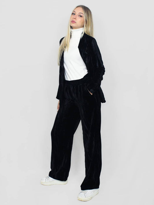 Pantaloni Palazzo Donna in Velluto Morbido