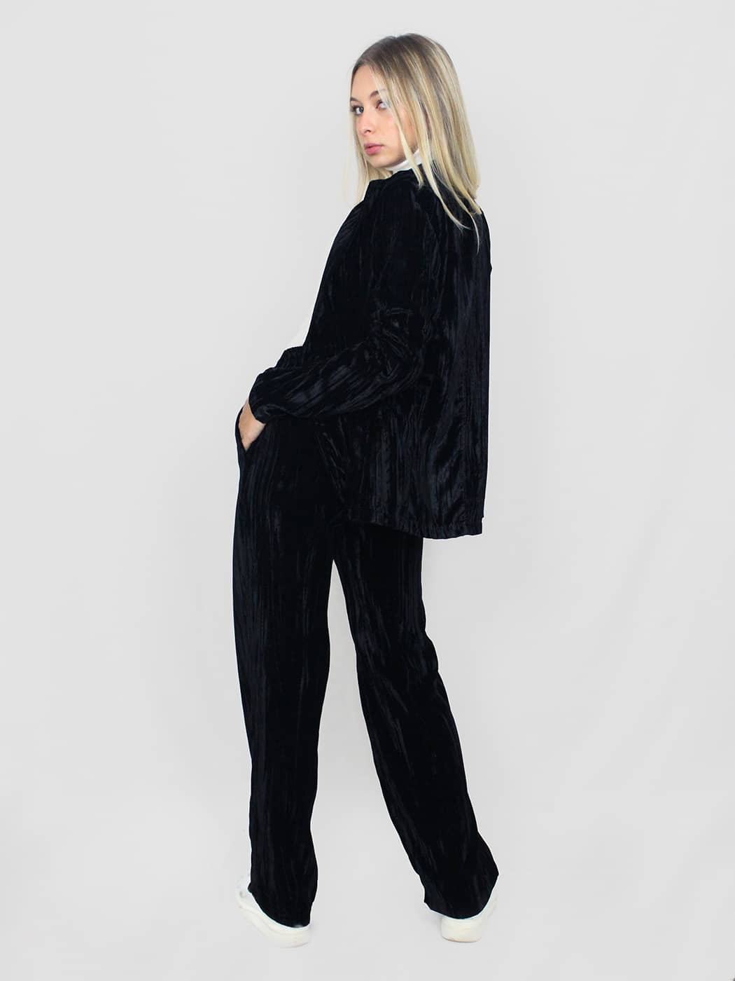 Pantaloni Palazzo Donna in Velluto Morbido