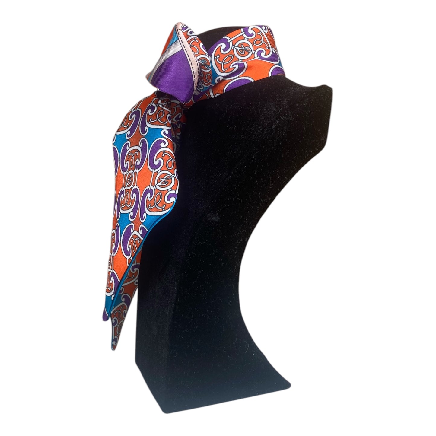 Foulard double-face stampa geometrica