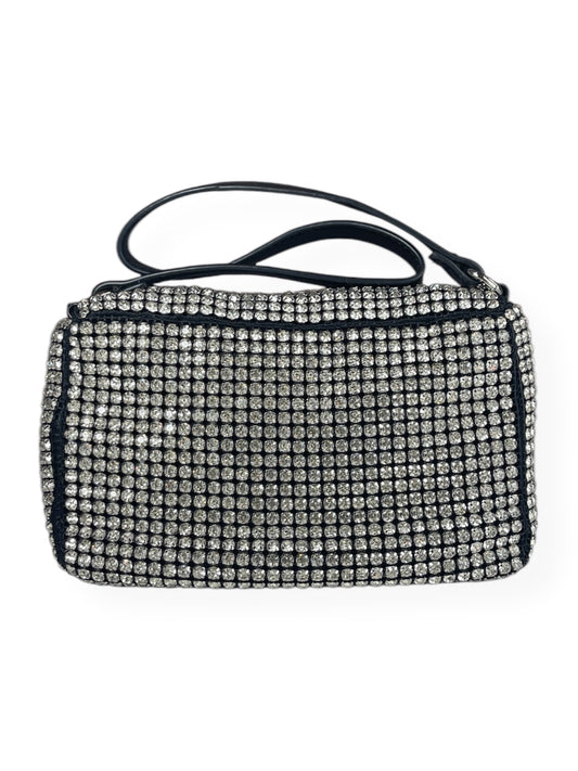 Borsa mini con strass silver