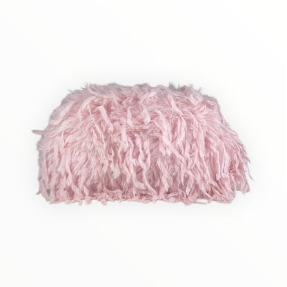 Borsa fluffy rosa pastello