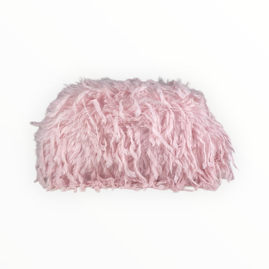 Borsa fluffy rosa pastello