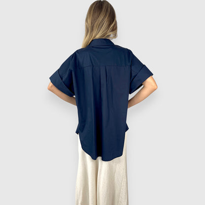 Camicia Donna in Cotone con Applicazioni di Strass