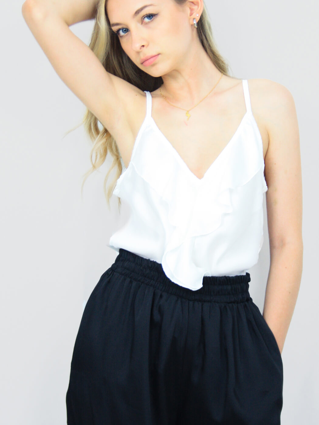 Canotta bianca donna con rouge