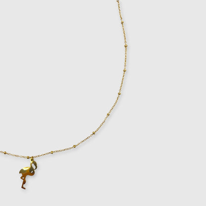 Collana con Ciondolo Fenicottero in Oro