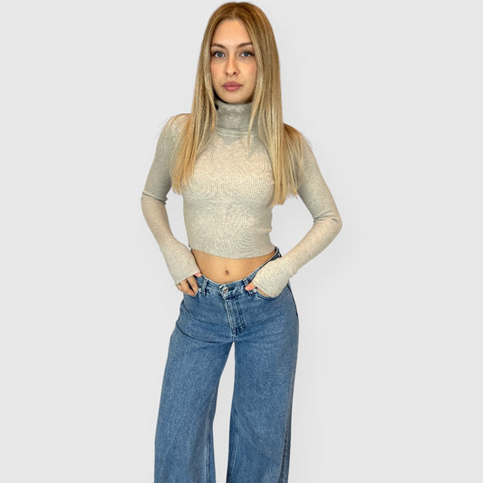 Dolcevita cropped beige