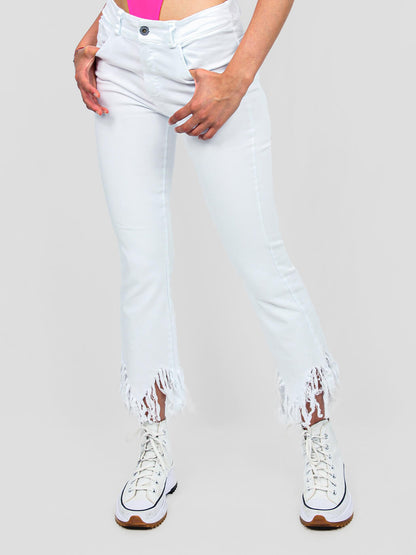 Jeans skinny sfrangiato