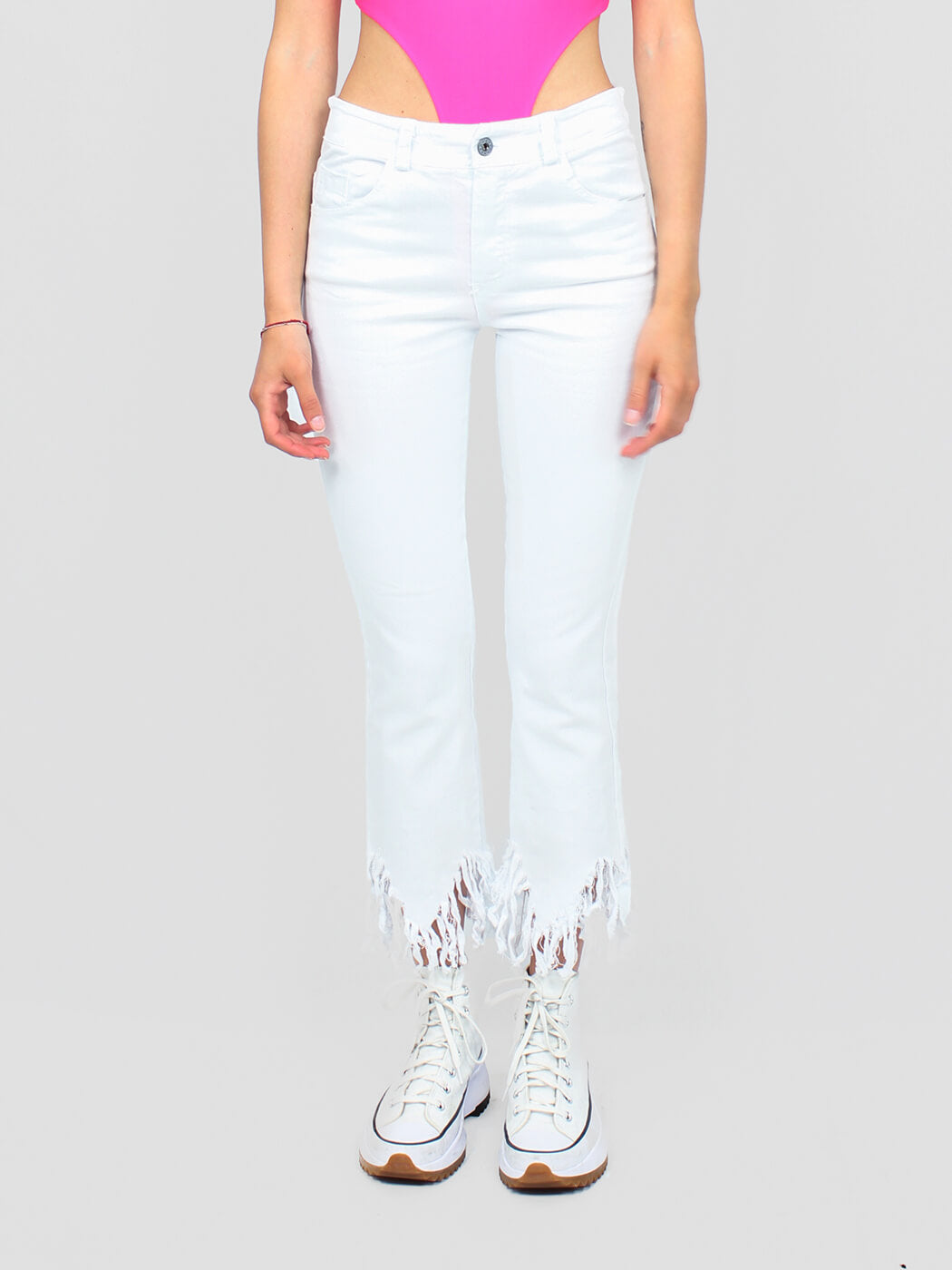 Jeans skinny sfrangiato