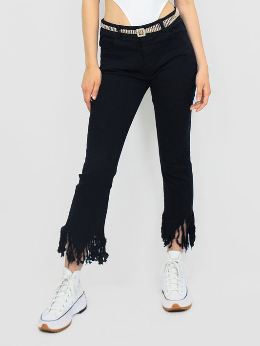 Jeans skinny sfrangiato