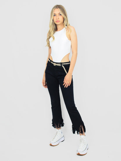 Jeans skinny sfrangiato