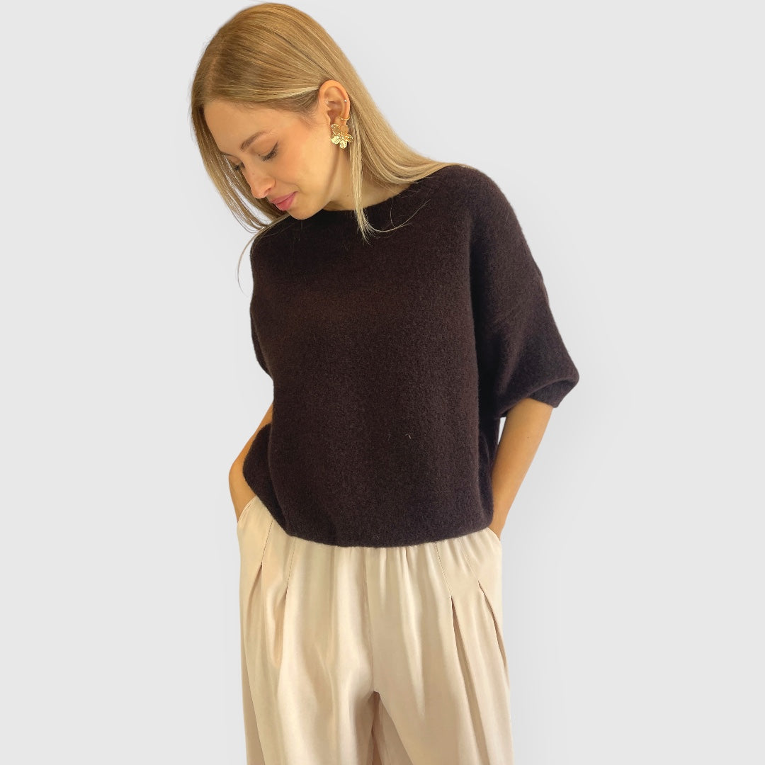 Maglione con manica a trequarti