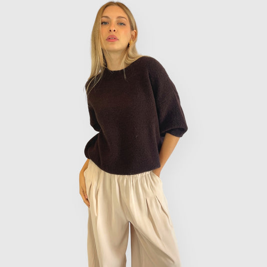 Maglione con manica a trequarti