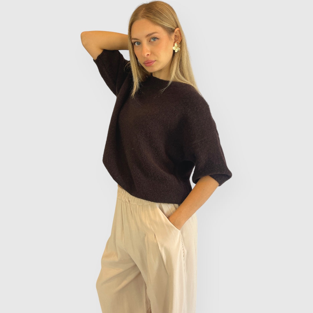 Maglione con manica a trequarti