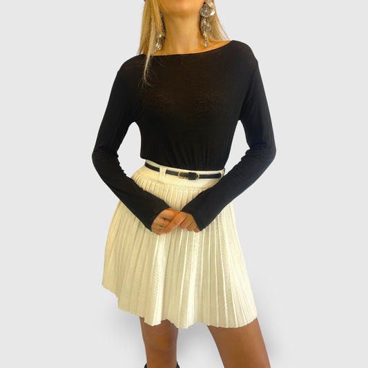 Maglietta basica in Viscosa e Cashmere