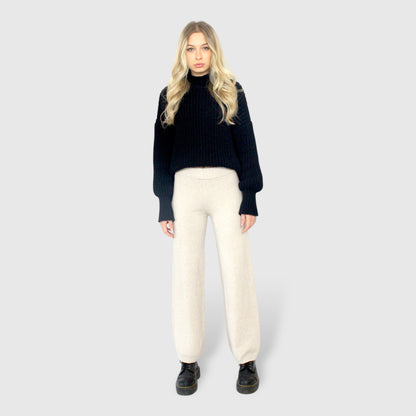 Pantalone a palazzo in maglia