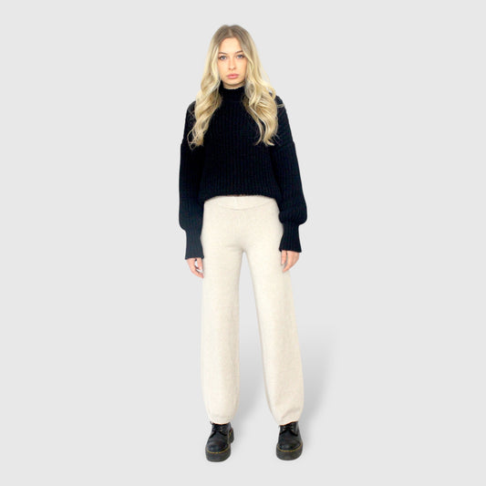 Pantalone a palazzo in maglia
