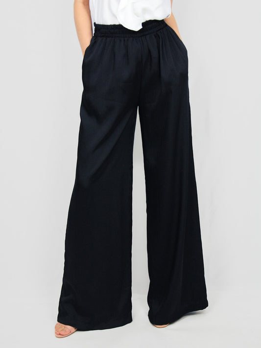 Pantalone nero a palazzo