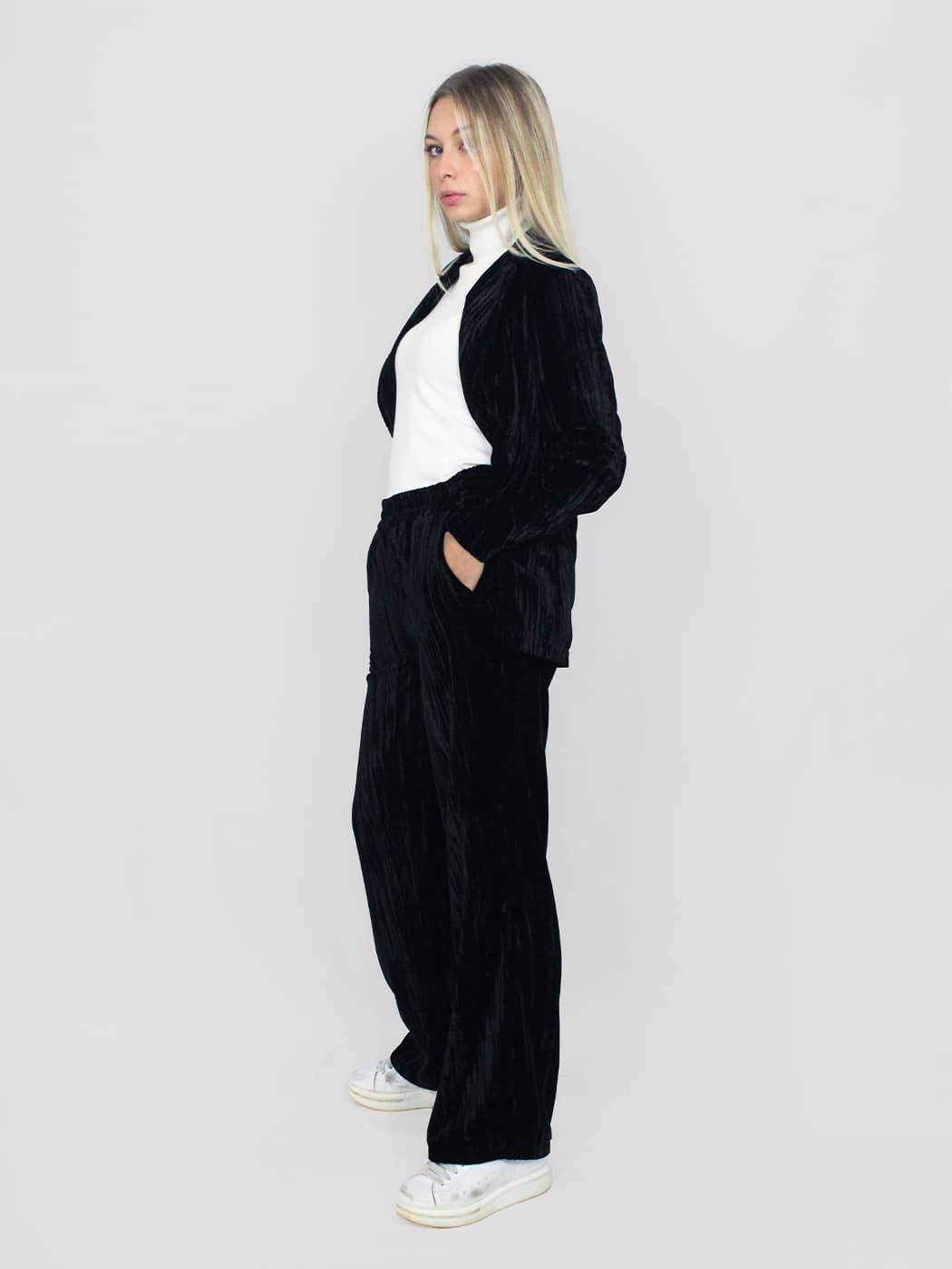 Pantaloni Palazzo Donna in Velluto Morbido