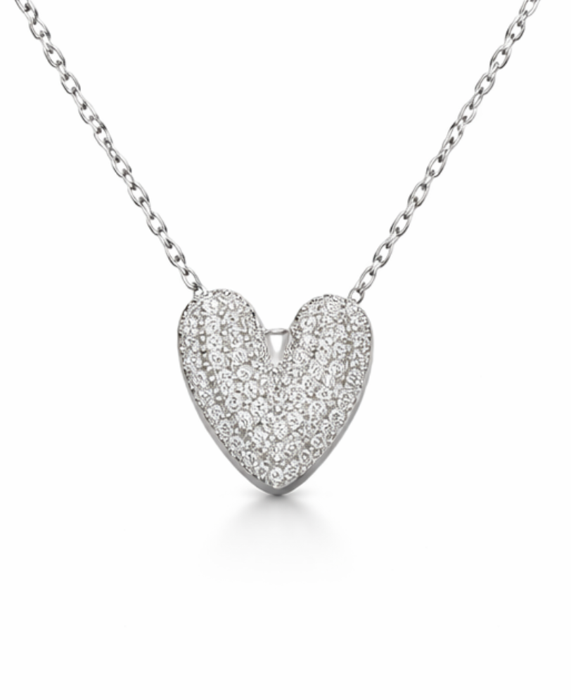 Collana Lettere Bubble Strass