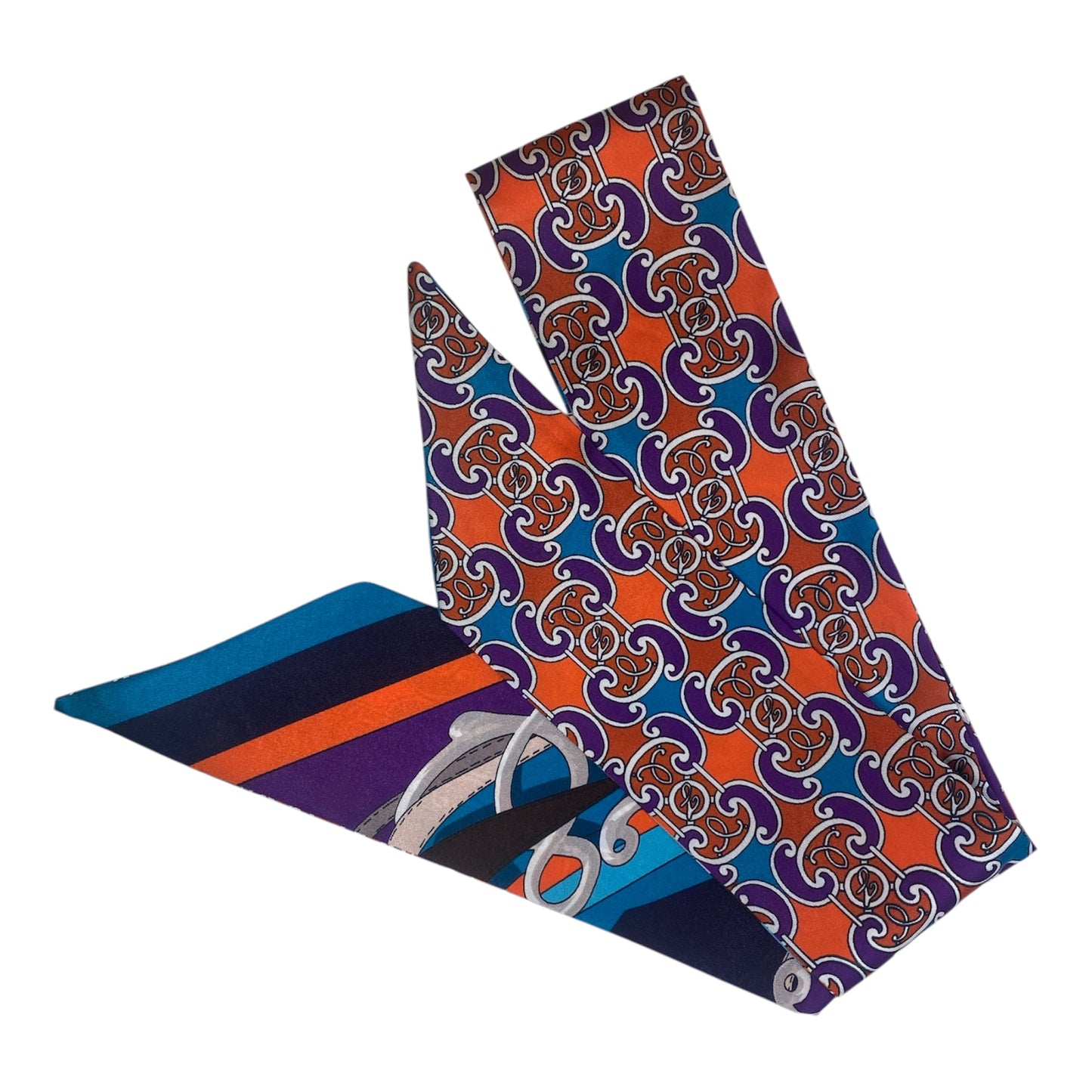 Foulard double-face stampa geometrica